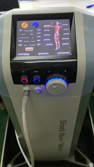 Equipamento de terapia por ondas de choque para fisioterapia de canal duplo vertical mais vendido Eswt