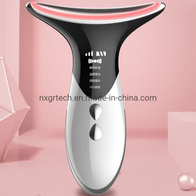 LED Photon Vibration Neck Lifting Skin Aperte Anti-rugas Remove Massager Device Neck Skin Care Beauty Instrument